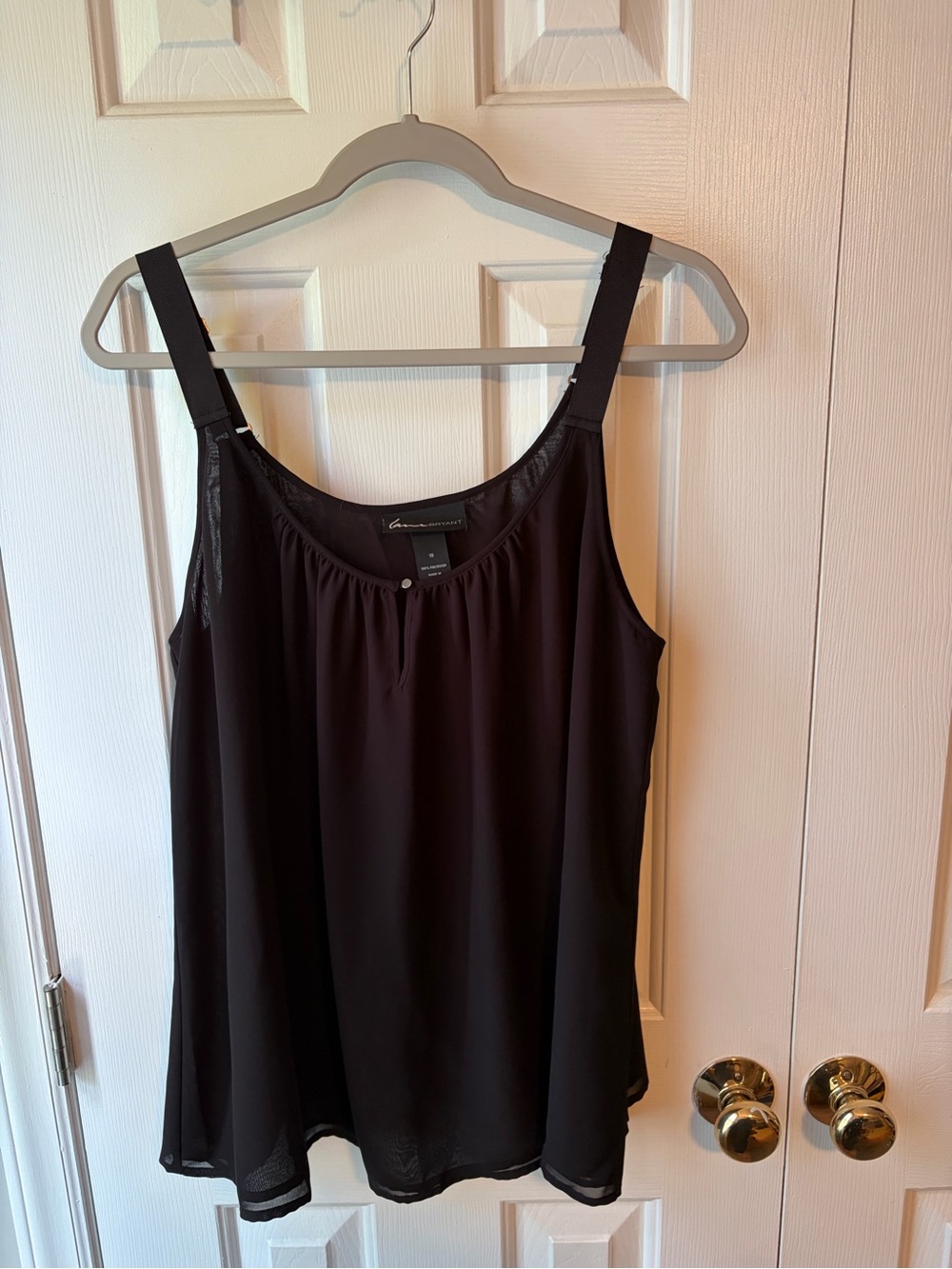 Lane Bryant Black Sleeveless Layered Camisole